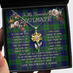 To My Beautiful Soulmate Sunflower Necklace In Your Eyes I Have Found My Home Clan Keith Modern Tartan Jewelry For Girlfriend