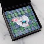 Sea Turtle Necklace Gift for My Beautiful Girlfriend Valentines Necklace Clan Bowie Tartan Blue Turtle Necklace