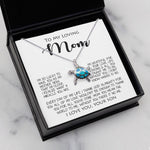 Opal Turtle Necklace - To My Loving Mom Gift for Mother Necklace Sentimental Mothers Day Thoughtful Present From Son