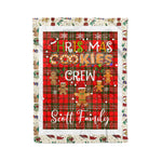 Personalized Gift Tartan Plaid Blanket Clan Scott With Christmas Cookie Baking Crew Christmas Gift Blanket, Plaid Blanket, Christmas Fleece Blanket, Christmas Blanket, Tartan Blanket, Scottish Blanket, Scotland Blanket, Family Name Blanket, Custom Blanket, Personalized Blanket