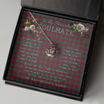 To My Beautiful Soulmate Necklace In Your Eyes I Have Found My Home Clan Lindsay Modern Tartan Crown Pendant Necklace
