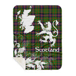 Sherpa Blanket - Tartan Blanket Thistle and Lion Scottish Clan Cochrane Hunting Plaid Blanket, plaid sherpa blanket queen,purple sherpa blanket,queen sherpa blanket,queen size sherpa blanket,red sherpa blanket,scottish tartan blankets,sherpa blanket,sherpa christmas blanket