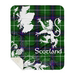 Sherpa Blanket - Tartan Blanket Thistle and Lion Scottish Clan Donald MacDonald Plaid Blanket, plaid sherpa blanket queen,purple sherpa blanket,queen sherpa blanket,queen size sherpa blanket,red sherpa blanket,scottish tartan blankets,sherpa blanket,sherpa christmas blanket