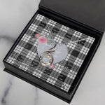 Rising Phoenix Necklace - Valentine Necklace Clan MacFarlane Black & White Tartan Gift for Girlfriend, Gift for My Wife Rising Phoenix Necklace