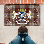 Doormat - Welcome Mat Scottish Cunningham Burgundy Dancers Tartan Door Mat, Plaid Doormat