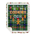 Personalized Gift Tartan Plaid Blanket Clan Tweedside With Christmas Cookie Baking Crew Christmas Gift Sherpa Blanket, tartan sherpa blanket,buffalo plaid sherpa blanket,christmas sherpa blanket,Christmas Throw Blanket,green plaid sherpa blanket,green sherpa blanket