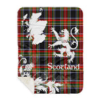 Sherpa Blanket - Tartan Blanket Thistle and Lion Scottish Clan Fulton Plaid Blanket, plaid sherpa blanket queen,purple sherpa blanket,queen sherpa blanket,queen size sherpa blanket,red sherpa blanket,scottish tartan blankets,sherpa blanket,sherpa christmas blanket