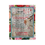 Scotstee Shop - Personalized Gift Letter To My Wife Art To My Wife Forever And Always Love Her Gift Fleece Blanket