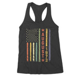 Vintage USA Flag Awesome Since August 1973 46th Birth Women's Tank Top - Scotstee Shop