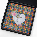 Gift For My Beautiful Girlfriend Necklace Valentine Necklace Clan Buchanan Ancient Tartan Cross Dancing Necklace Scottish Tartan Jewelry