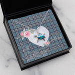 Sea Turtle Necklace Gift for My Beautiful Girlfriend Valentines Necklace Clan Earl Of St Andrews Tartan Blue Turtle Necklace