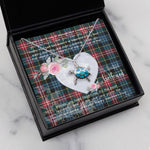 Sea Turtle Necklace Gift for My Beautiful Girlfriend Valentines Necklace Clan Comyn Tartan Blue Turtle Necklace