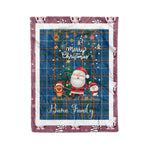 Personalized Gift Tartan Plaid Blanket Clan Bairn With Funny Santa Snowman Reindeer Merry Christmas Fleece Blanket, Home Living Room, Plaid Blanket, Tartan Blanket, Scottish Blanket, Buffalo fleece blanket, Christmas Blanket