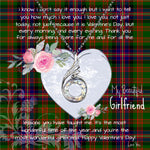 Rising Phoenix Necklace - Valentine Necklace Clan Cochrane Tartan Gift for Girlfriend, Gift for My Wife Rising Phoenix Necklace