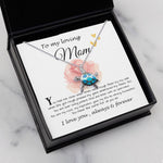 Opal Turtle Necklace - Mom Necklace Gift, To My Loving Mom Neckalce, You Held Me When Times were Tough, You are My Rock