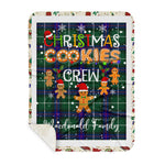 Personalized Gift Tartan Plaid Blanket Clan MacDonald Of The Isles Modern With Christmas Cookie Baking Crew Christmas Gift Sherpa Blanket, tartan sherpa blanket,buffalo plaid sherpa blanket,christmas sherpa blanket,Christmas Throw Blanket,green plaid sherpa blanket,green sherpa blanket