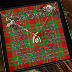 To My Beautiful Soulmate Necklace In Your Eyes I Have Found My Home Clan MacGregor Modern Tartan Wishbone Dancing Necklace