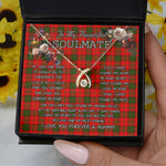 To My Beautiful Soulmate Necklace In Your Eyes I Have Found My Home Clan Adair Tartan Wishbone Dancing Necklace