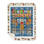Personalized Gift Tartan Plaid Blanket Clan Napier Ancient With Christmas Cookie Baking Crew Christmas Gift Sherpa Blanket, tartan sherpa blanket,buffalo plaid sherpa blanket,christmas sherpa blanket,Christmas Throw Blanket,green plaid sherpa blanket,green sherpa blanket
