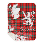 Sherpa Blanket - Tartan Blanket Thistle and Lion Scottish Clan Stuart of Bute Plaid Blanket, plaid sherpa blanket queen,purple sherpa blanket,queen sherpa blanket,queen size sherpa blanket,red sherpa blanket,scottish tartan blankets,sherpa blanket,sherpa christmas blanket