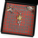 To My Beautiful Soulmate Sunflower Necklace In Your Eyes I Have Found My Home Clan Fraser Weathered Tartan Jewelry For Girlfriend, Tartan Sunflower Pendant Necklace, Scottish Tartan Jewelry, valentine necklace, necklace girlfriend, necklace for wife, cute necklaces for girlfriend, jewelry for girlfriend, to my soulmate necklace, to my future wife necklace