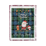 Personalized Gift Tartan Plaid Blanket Clan MacKay Ancient With Funny Santa Snowman Reindeer Merry Christmas Fleece Blanket, Home Living Room, Plaid Blanket, Tartan Blanket, Scottish Blanket, Buffalo fleece blanket, Christmas Blanket