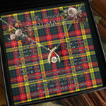 To My Beautiful Soulmate Necklace In Your Eyes I Have Found My Home Clan Buchanan Modern Tartan Wishbone Dancing Necklace