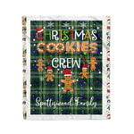 Personalized Gift Tartan Plaid Blanket Clan Spottiswood With Christmas Cookie Baking Crew Christmas Gift Blanket, Plaid Blanket, Christmas Fleece Blanket, Christmas Blanket, Tartan Blanket, Scottish Blanket, Scotland Blanket, Family Name Blanket, Custom Blanket, Personalized Blanket