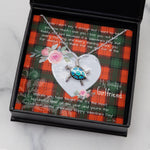 Sea Turtle Necklace Gift for My Beautiful Girlfriend Valentines Necklace Clan Cruickshanks Tartan Blue Turtle Necklace