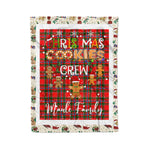 Fleece Blanket - Personalized Gift Tartan Plaid Blanket Clan Maule With Christmas Cookie Baking Crew Christmas Gift Fleece Blanket