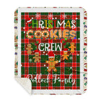 Personalized Gift Tartan Plaid Blanket Clan Pollock With Christmas Cookie Baking Crew Christmas Gift Sherpa Blanket, tartan sherpa blanket,buffalo plaid sherpa blanket,christmas sherpa blanket,Christmas Throw Blanket,green plaid sherpa blanket,green sherpa blanket