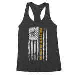 Vintage American Flag World's Best Brazilian Jiu Jitsu Dad Women's Tank Top - Scotstee Shop