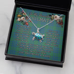 Sea Turtle Necklace To My Beautiful Soulmate Necklace In Your Eyes I Have Found My Home Clan Montgomery Ancient Tartan Blue Turtle Necklace