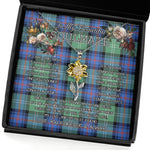 To My Beautiful Soulmate Sunflower Necklace In Your Eyes I Have Found My Home Clan Sutherland Ancient Tartan Jewelry For Girlfriend, Tartan Sunflower Pendant Necklace, Scottish Tartan Jewelry, valentine necklace, necklace girlfriend, necklace for wife, cute necklaces for girlfriend, jewelry for girlfriend, to my soulmate necklace, to my future wife necklace
