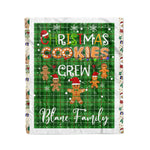 Personalized Gift Tartan Plaid Blanket Clan Blane With Christmas Cookie Baking Crew Christmas Gift Blanket, Plaid Blanket, Christmas Fleece Blanket, Christmas Blanket, Tartan Blanket, Scottish Blanket, Scotland Blanket, Family Name Blanket, Custom Blanket, Personalized Blanket