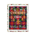 Personalized Gift Tartan Plaid Blanket Clan Wauchope With Christmas Cookie Baking Crew Christmas Gift Blanket, Plaid Blanket, Christmas Fleece Blanket, Christmas Blanket, Tartan Blanket, Scottish Blanket, Scotland Blanket, Family Name Blanket, Custom Blanket, Personalized Blanket