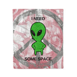 Scotstee Shop - Scotstee Shop Blanket Alien - I Need Space Children Peace Hippie Fleece Blanket