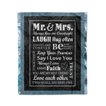 Scotstee Shop - Fleece Blanket - Gift Husband Mr And Mrs Married Love Forever Gifts Fleece Blanket