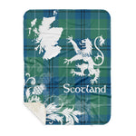 Sherpa Blanket - Tartan Blanket Thistle and Lion Scottish Clan Oliphant Ancient Plaid Blanket, plaid sherpa blanket queen,purple sherpa blanket,queen sherpa blanket,queen size sherpa blanket,red sherpa blanket,scottish tartan blankets,sherpa blanket,sherpa christmas blanket