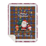 Personalized Gift Tartan Plaid Blanket Clan Bethune With Funny Santa Snowman Reindeer Merry Christmas Gift Sherpa Blanket, blue plaid sherpa blanket,blue tartan sherpa blanket,Buchan,buffalo plaid sherpa blanket,christmas sherpa blanket,Christmas Throw Blanket