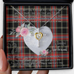 Gift For My Beautiful Girlfriend Necklace Valentine Necklace Clan Norwegian Tartan Cross Dancing Necklace Scottish Tartan Jewelry
