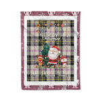Personalized Gift Tartan Plaid Blanket Clan MacPherson Dress Ancient With Funny Santa Snowman Reindeer Merry Christmas Fleece Blanket, Home Living Room, Plaid Blanket, Tartan Blanket, Scottish Blanket, Buffalo fleece blanket, Christmas Blanket