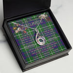 To My Beautiful Soulmate Necklace In Your Eyes I Have Found My Home Clan MacIntyre Hunting Modern Tartan Rising Phoenix Necklace