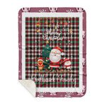 Personalized Gift Tartan Plaid Blanket Clan Borthwick Ancient With Funny Santa Snowman Reindeer Merry Christmas Gift Sherpa Blanket, blue plaid sherpa blanket,blue tartan sherpa blanket,Buchan,buffalo plaid sherpa blanket,christmas sherpa blanket,Christmas Throw Blanket