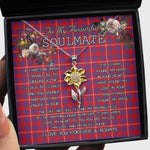To My Beautiful Soulmate Sunflower Necklace In Your Eyes I Have Found My Home Clan Hamilton Modern Tartan Jewelry For Girlfriend