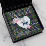 Sea Turtle Necklace Gift for My Beautiful Girlfriend Valentines Necklace Clan Dundas Tartan Blue Turtle Necklace