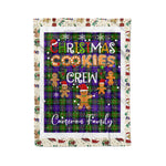 Personalized Gift Tartan Plaid Blanket Clan Cameron With Christmas Cookie Baking Crew Christmas Gift Blanket, Plaid Blanket, Christmas Fleece Blanket, Christmas Blanket, Tartan Blanket, Scottish Blanket, Scotland Blanket, Family Name Blanket, Custom Blanket, Personalized Blanket