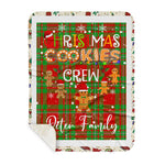 Personalized Gift Tartan Plaid Blanket Clan Peter With Christmas Cookie Baking Crew Christmas Gift Sherpa Blanket, tartan sherpa blanket,buffalo plaid sherpa blanket,christmas sherpa blanket,Christmas Throw Blanket,green plaid sherpa blanket,green sherpa blanket