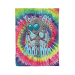 Scotstee Shop - Scotstee Shop Blanket Alien UFO Tie Dye Rainbow Hippie Fleece Blanket