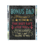 Scotstee Shop - Fleece Blanket - Funny Fathers Day Bonus Dad From Daughter Son Gifts Fleece Blanket